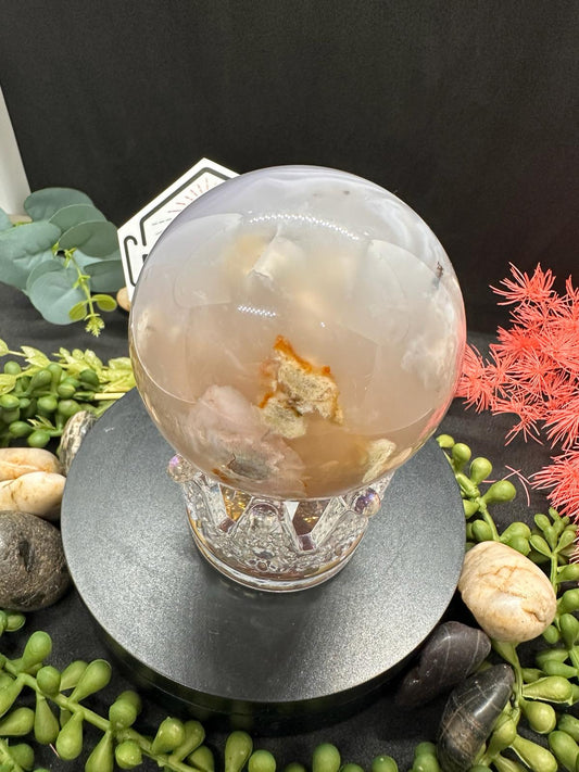 Flower Agate Sphere 644g