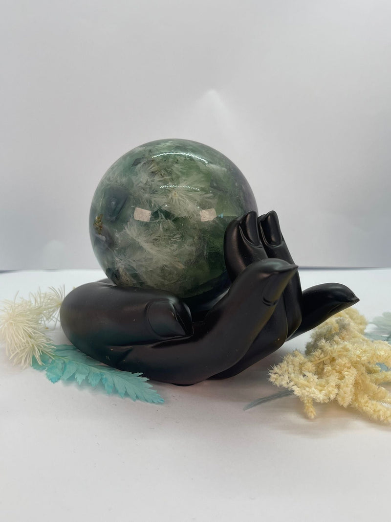 Resin Hand Sphere Stand