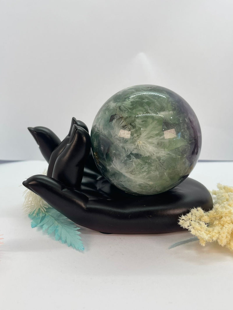 Resin Hand Sphere Stand