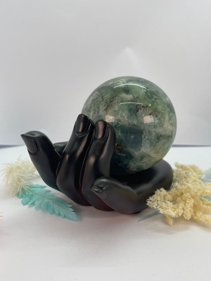 Resin Hand Sphere Stand