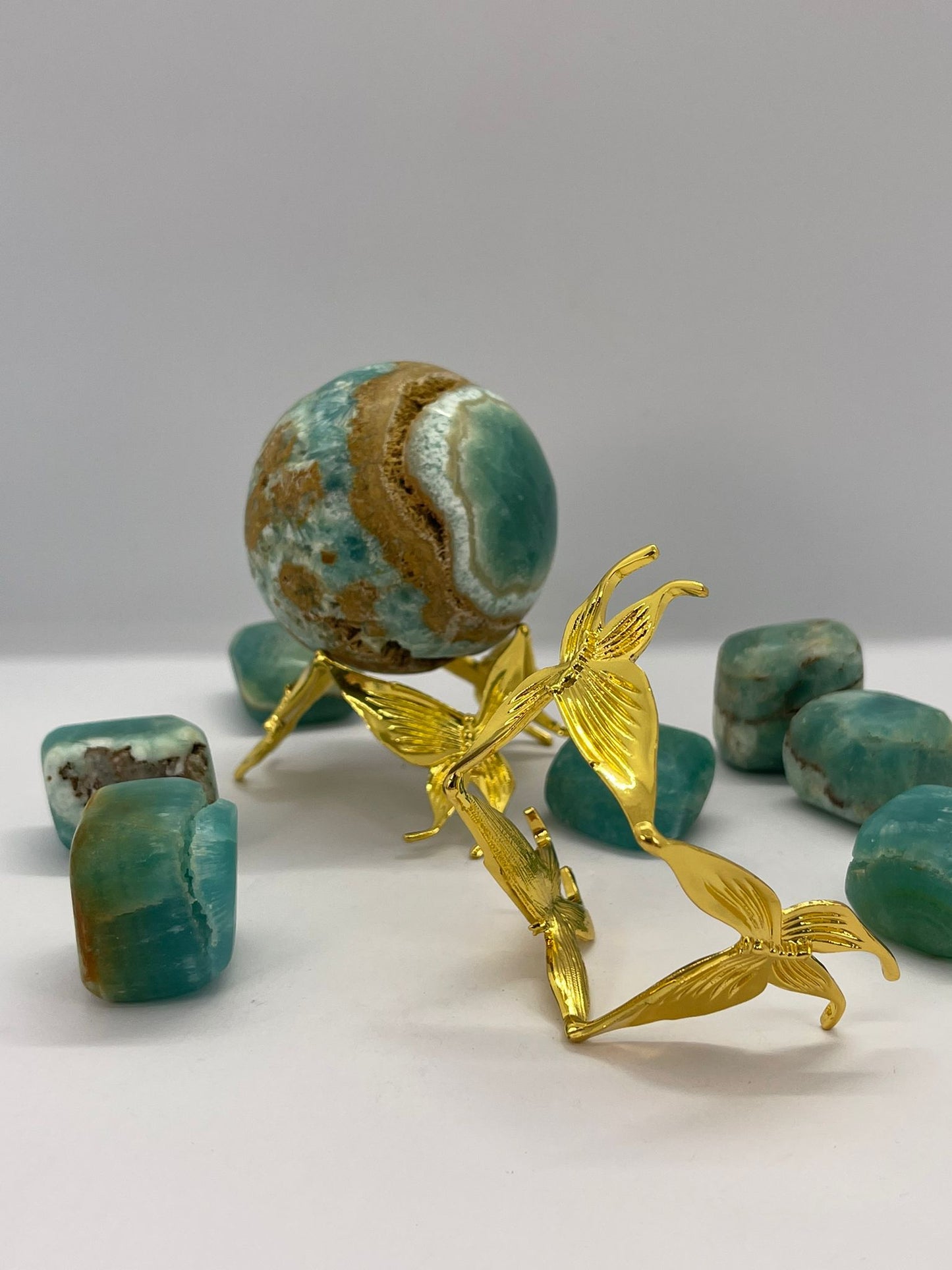 Gold Butterfly Sphere Stand Medium