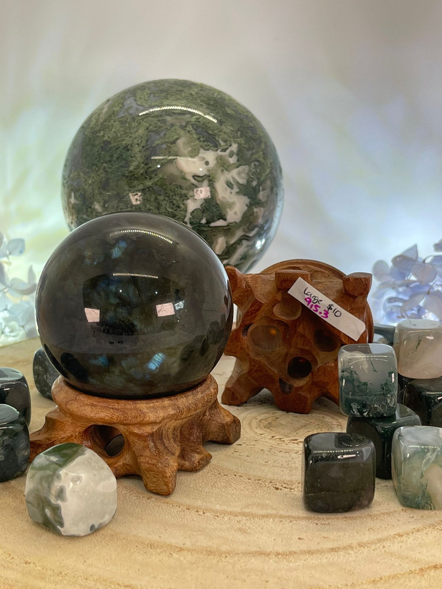 LARGE ~ Wooden Sphere Stand