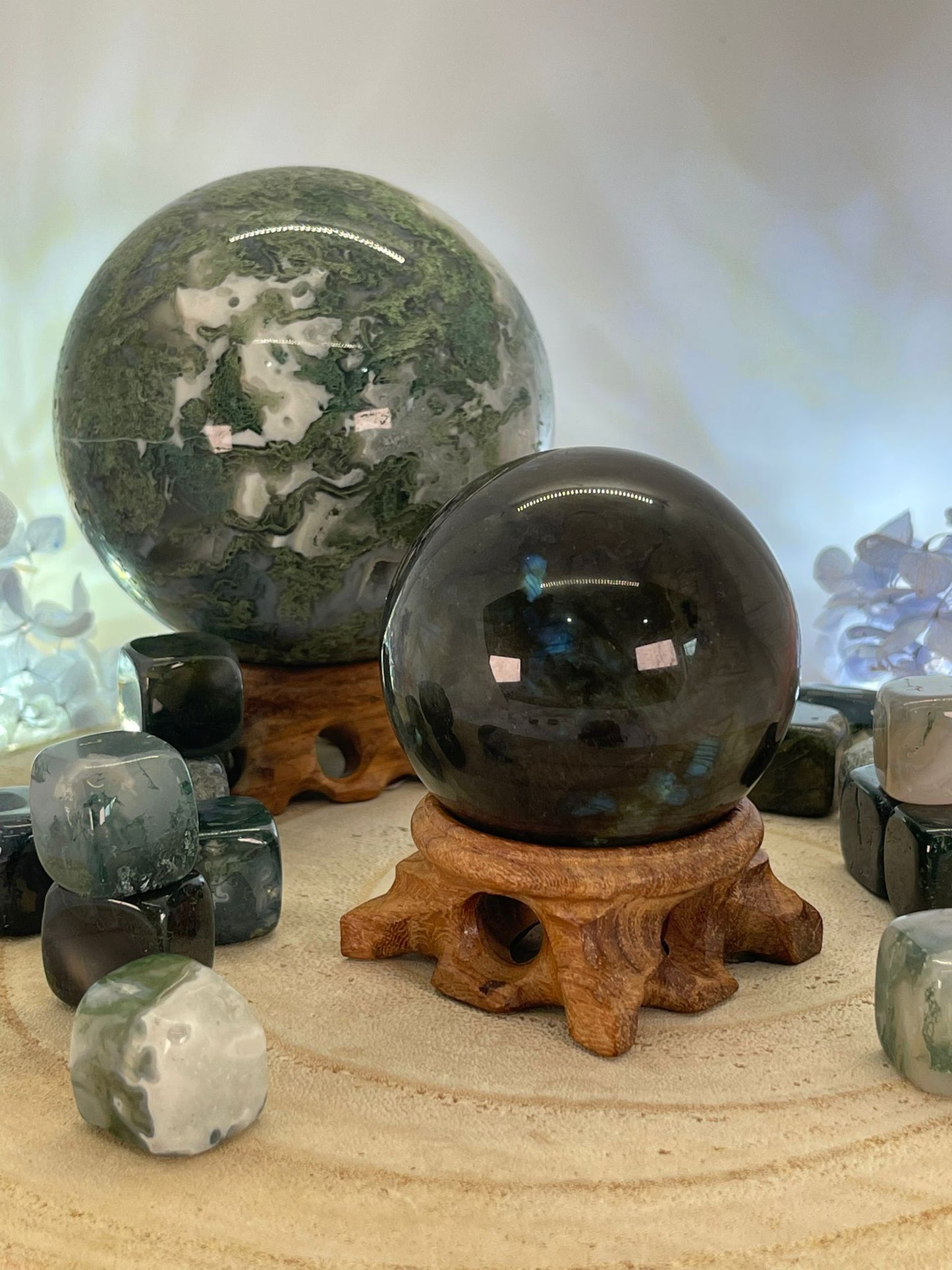 LARGE ~ Wooden Sphere Stand