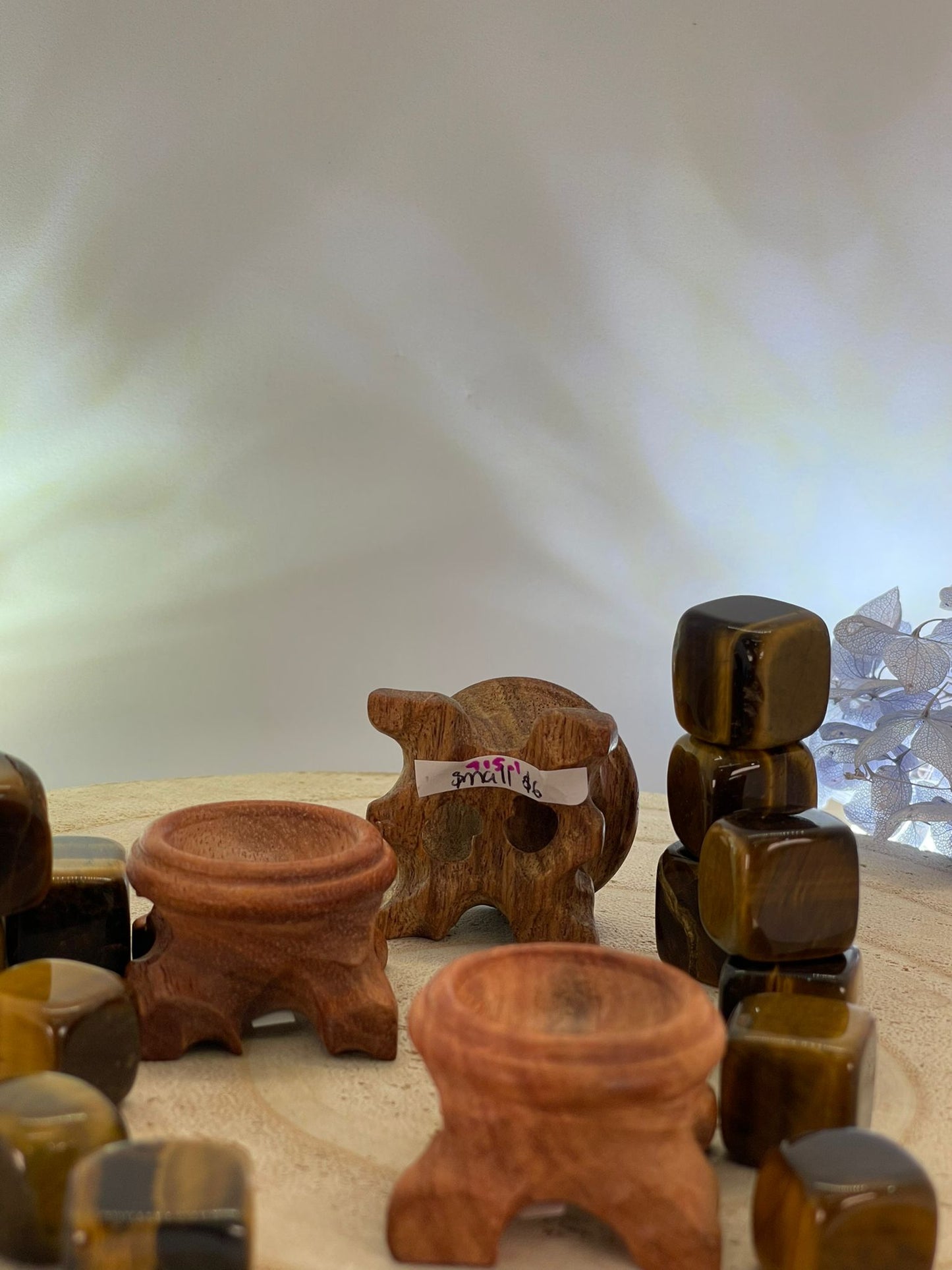Wooden Sphere Stand SMALL