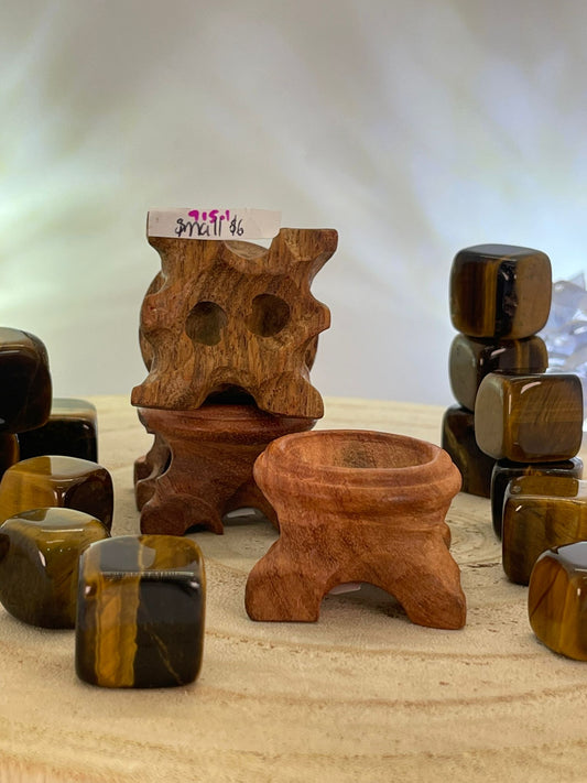 Wooden Sphere Stand | Small