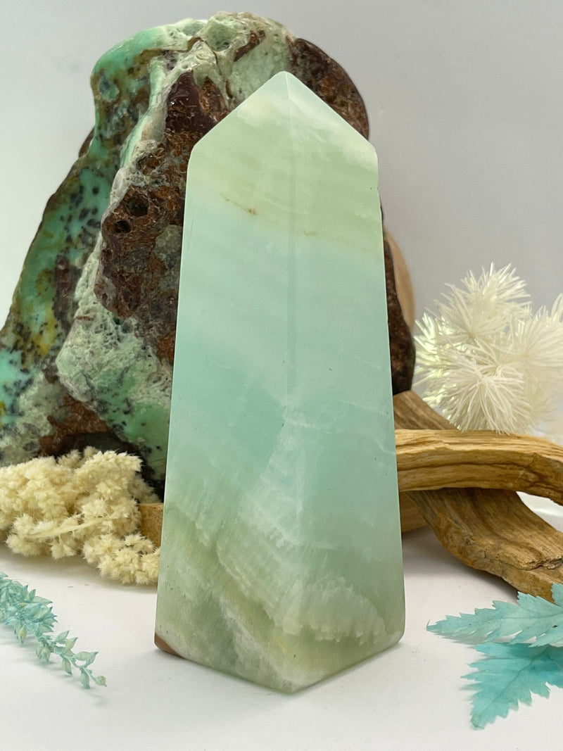 Pistachio Calcite Tower