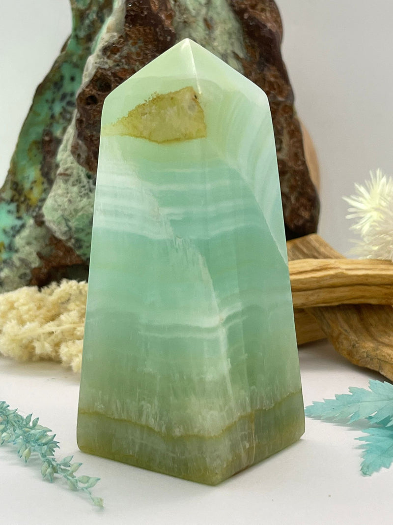 Pistachio Calcite Tower