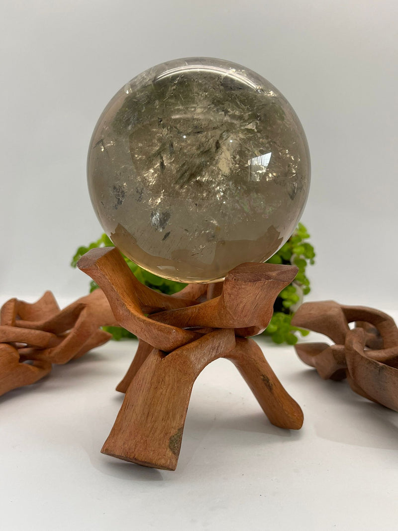 Wooden Tripod Sphere Stand (Medium)