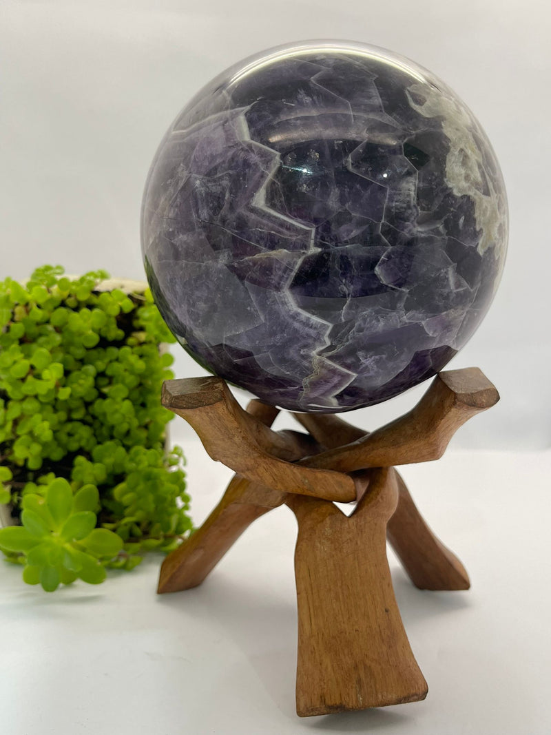 Wooden Tripod Sphere Stand (Medium)