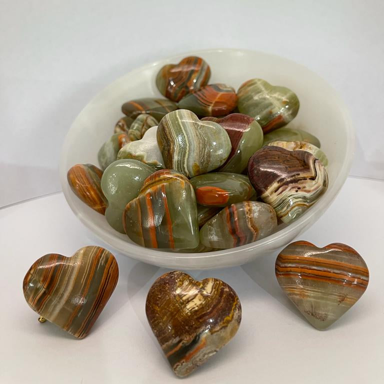 Green Onyx Hearts 13g