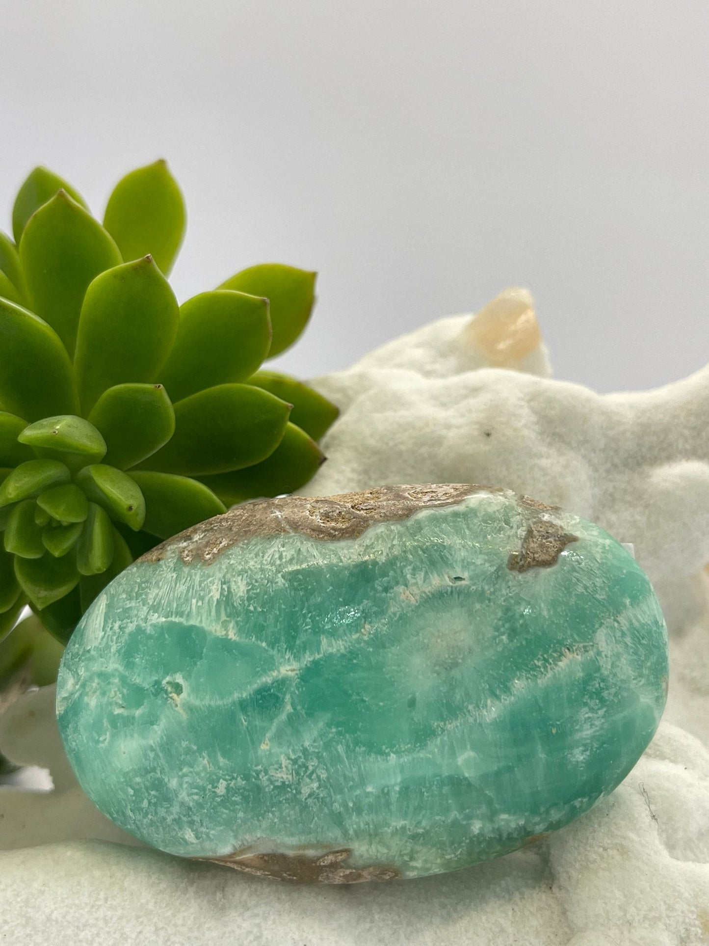Blue Aragonite A Grade Palm