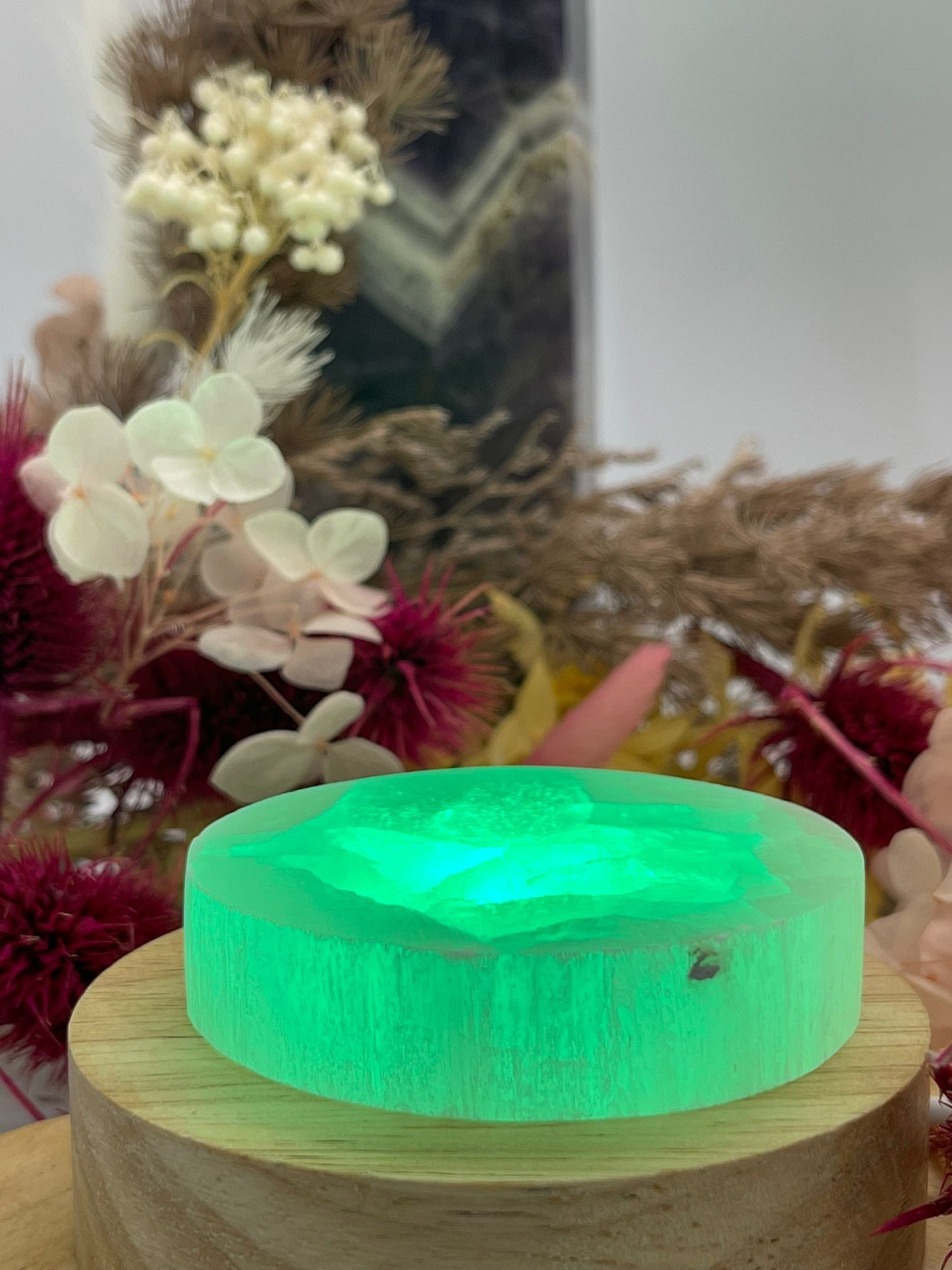 Selenite Round Slab 100g