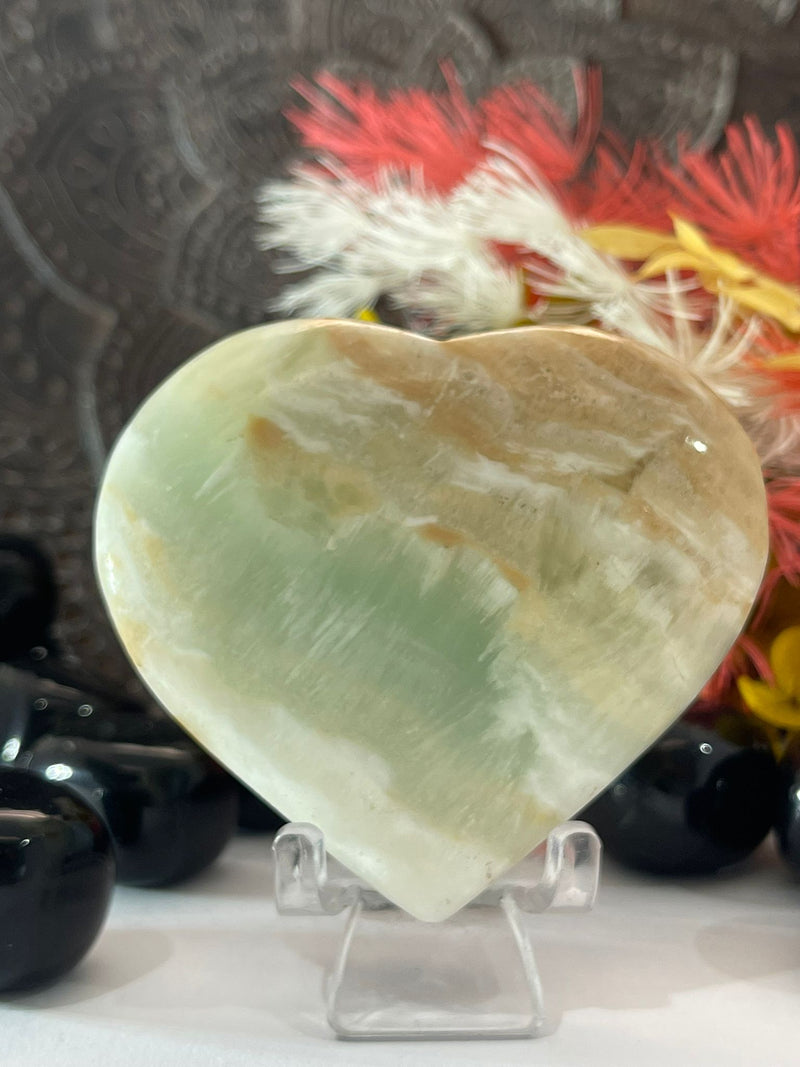 Caribbean Blue Calcite Heart