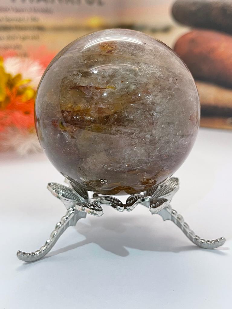 Dragonfly Sphere Stand Silver Small