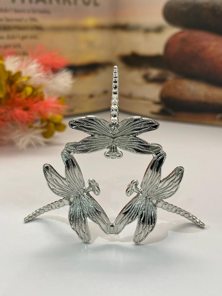 Dragonfly Sphere Stand Silver Small