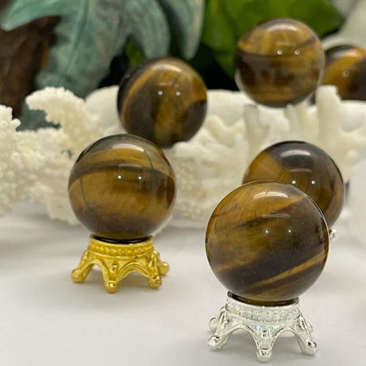 Tigers eye spheres