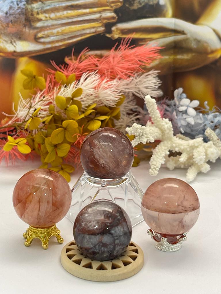 Fire Quartz Spheres 25g