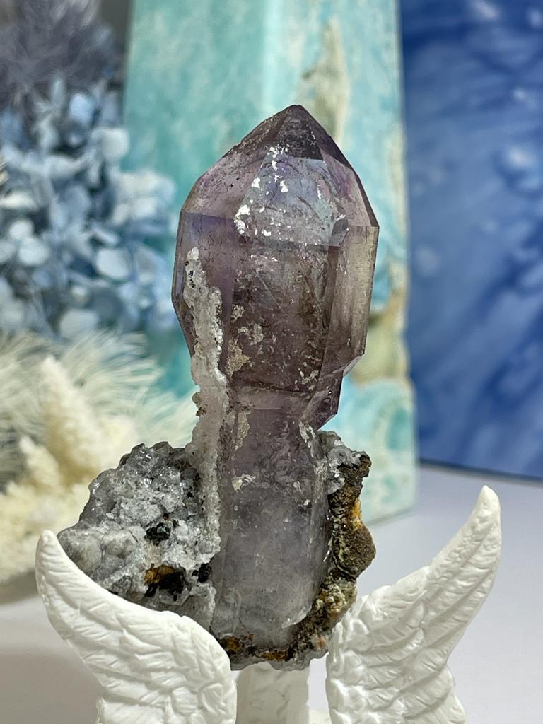 Brandberg Amethyst Sceptor Natural Point on Matrix