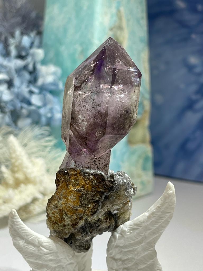 Brandberg Amethyst Sceptor Natural Point on Matrix