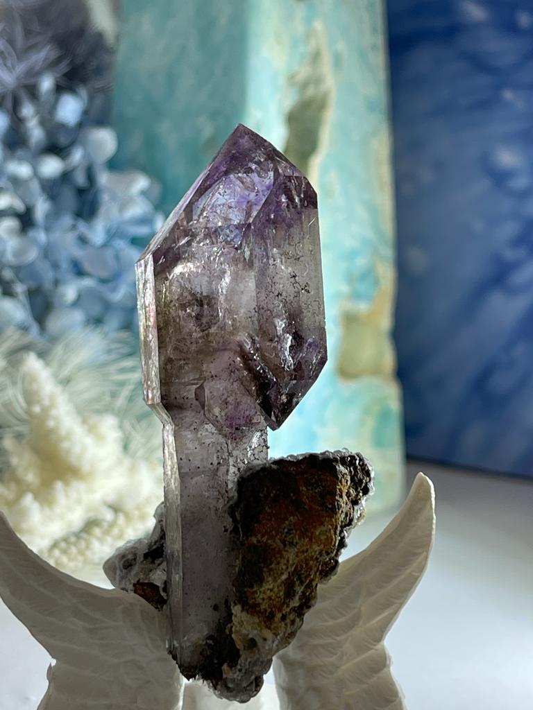 Brandberg Amethyst Sceptor Natural Point on Matrix