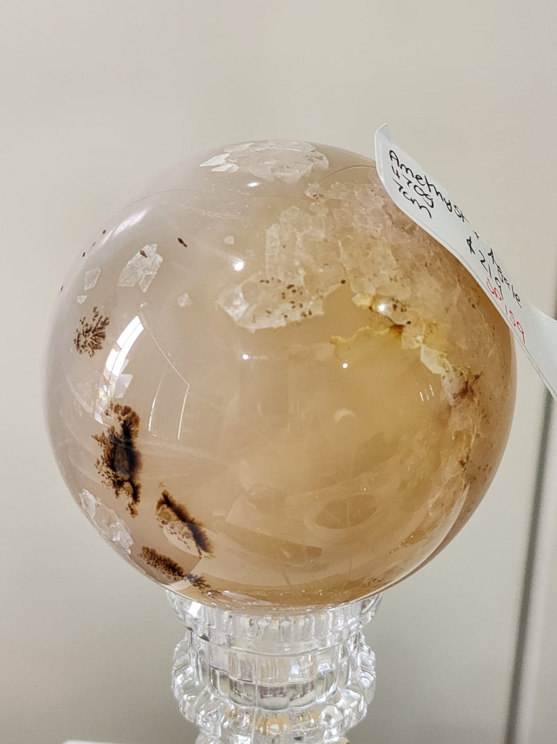 Agate Amethyst Dendritic Sphere
