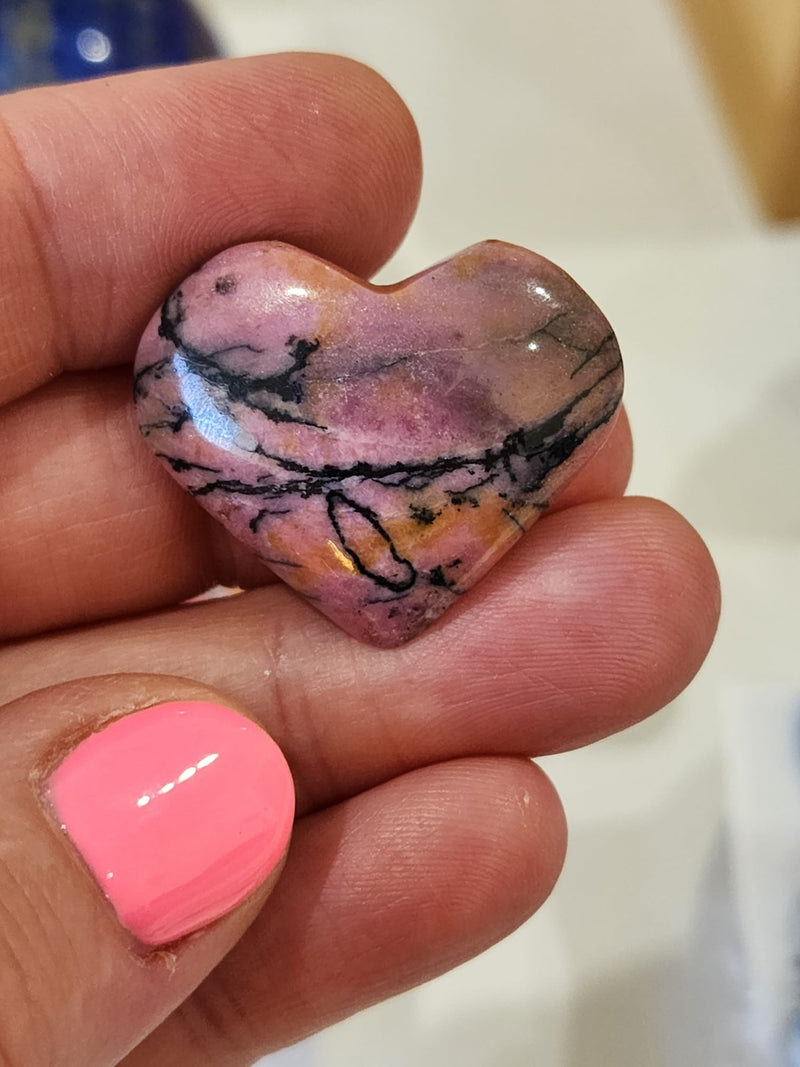 Rhodonite hearts ~ Small